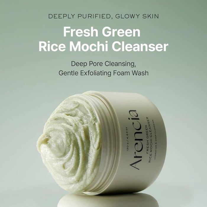 Arencia Fresh Green Rice Mochi Cleanser - Hydrating & Deep Pore Care - Face Cleanser - Arencia -- United Arab Emirates -- Pinky Cosmetics