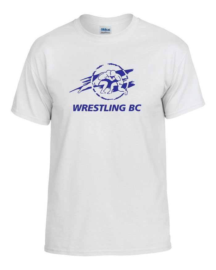 BC Wrestling White Tee Adult and Youth