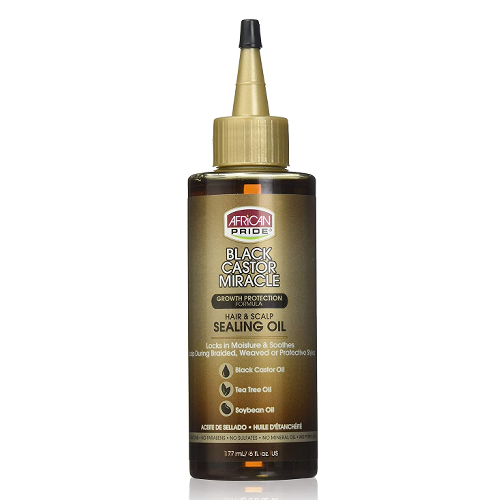 BLACK CASTOR MIRACLE Hair & Scalp Sealing Oil 6oz by AFRICAN PRIDE