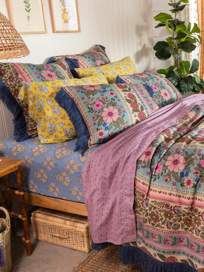 Boho Fringe Euro Sham - Florence Border-view 4