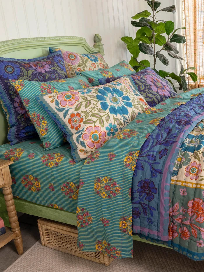 Bungalow Reversible Cotton Euro Sham - Flower Spell Bandana-view 4