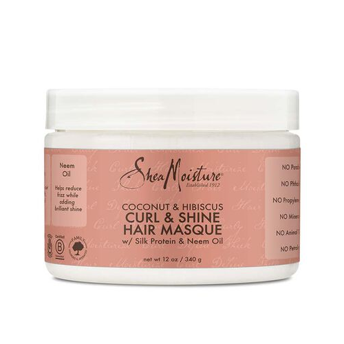 Coconut & Hibiscus Curl & Shine Hair Masque 12oz by SHEA MOISTURE