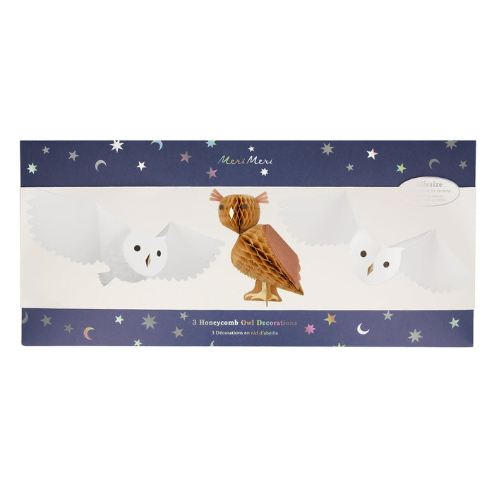 Meri Meri - Decorations - Honeycomb Owls - Packaging