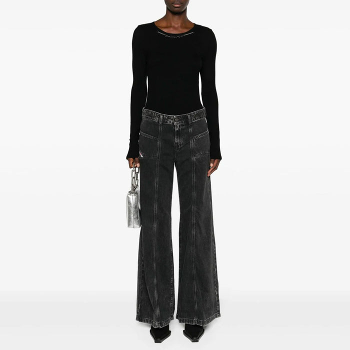 Diesel D-Akii 068hn flared bootcut jeans Black