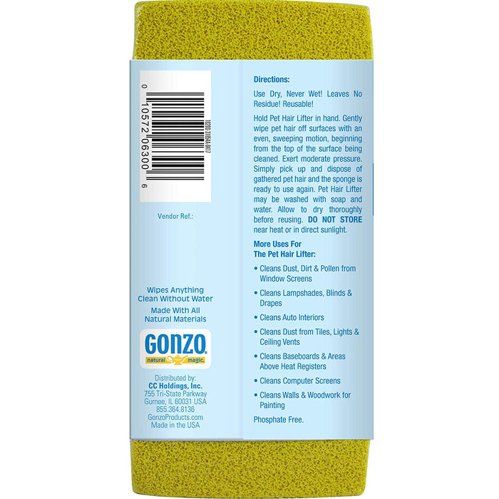 Gonzo Pet Hair Lifter Sponge, Part 32-0107-02, 1020D