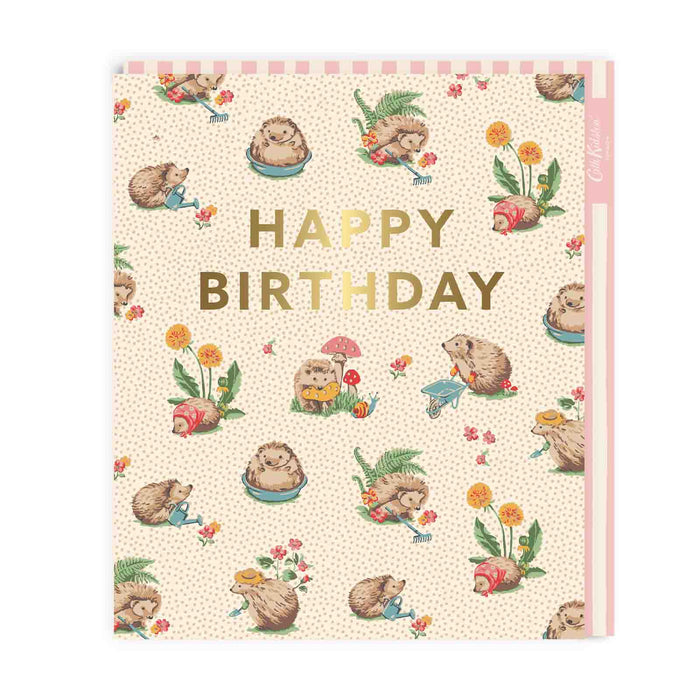 Happy Birthday Hedgehogs Greeting Card