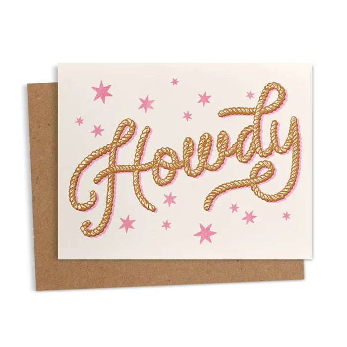 Howdy - Cowgirl Rodeo Greeting Card