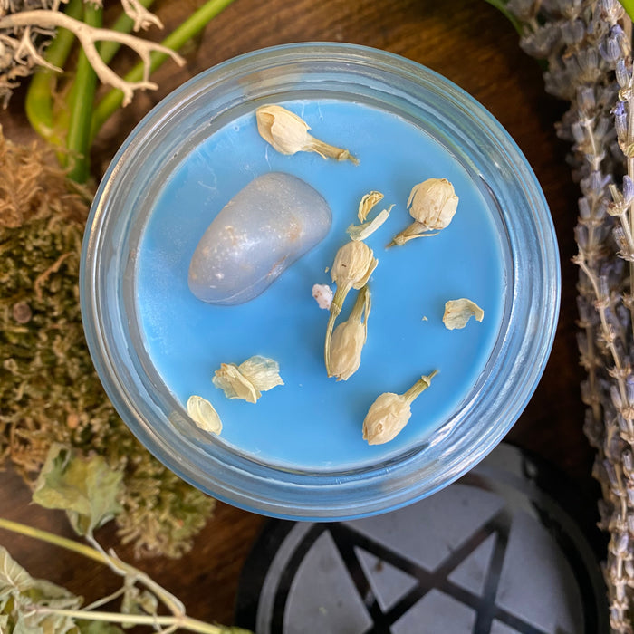 Crystal Magic Angelite Spell Candle