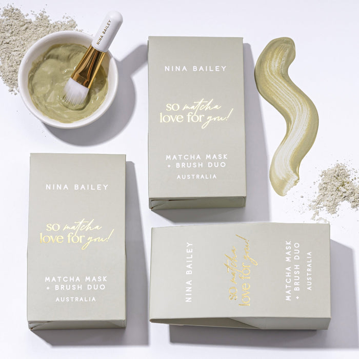 Matcha Clay Mask & Brush Duo - Nina Bailey