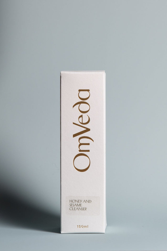 OmVeda Honey and Sesame Cleanser 150ml product box