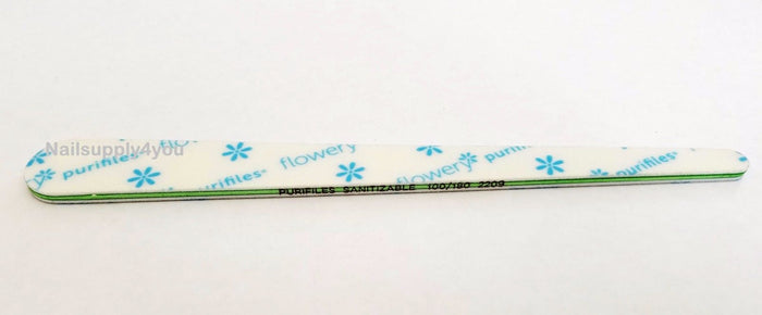 Pack of 20 Flowery Purifiles Disinfectable TAPERED Nail File - Choose Your Grit
