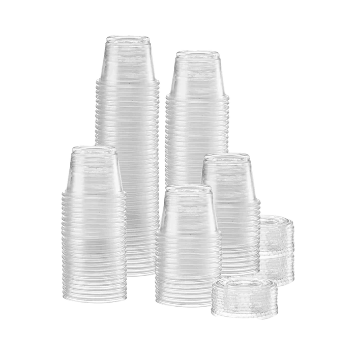 PLA Portion Cup Lids Compostable - 2 oz (2500 ct)