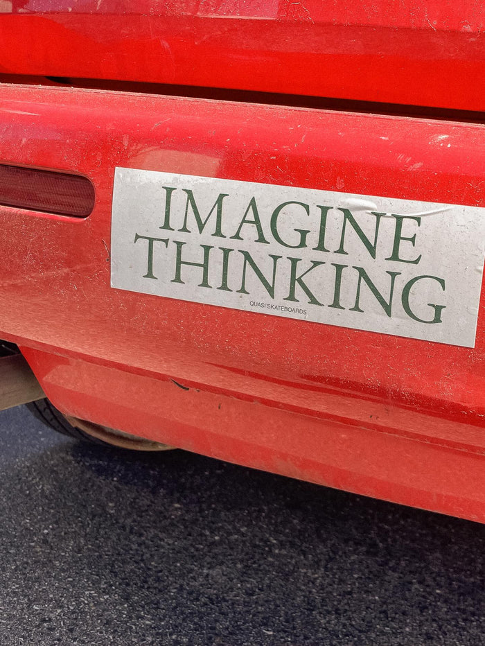 Quasi - Imagine Thinking Sticker - White
