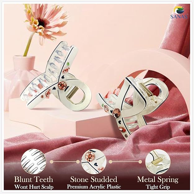 Fashion White Claw Hair Clip – Elegant Hair Accessories For Women