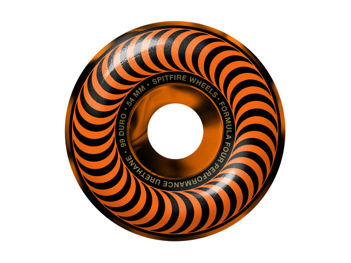 Spitfire - 99D Formula Four Swirled Classic Wheels - Black / Orange 54mm