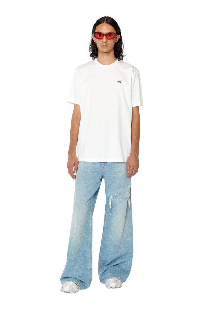 T-Just-Doval-Pj T-shirt with oval D patch White