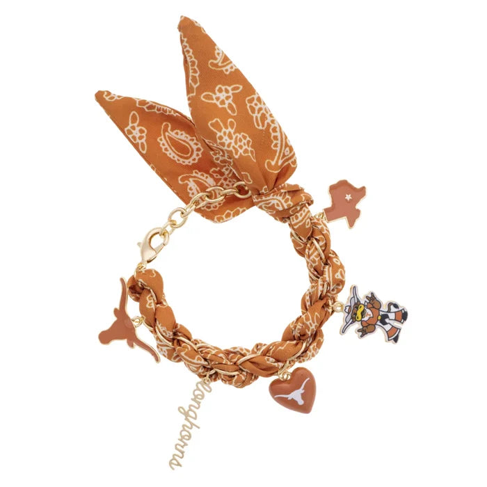 Texas Longhorns Bandana Charm Bracelet