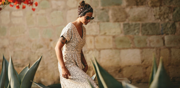 The Emma Dress in Maze Print