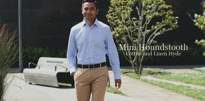 The Hyde in Mini Houndstooth Cotton and Linen