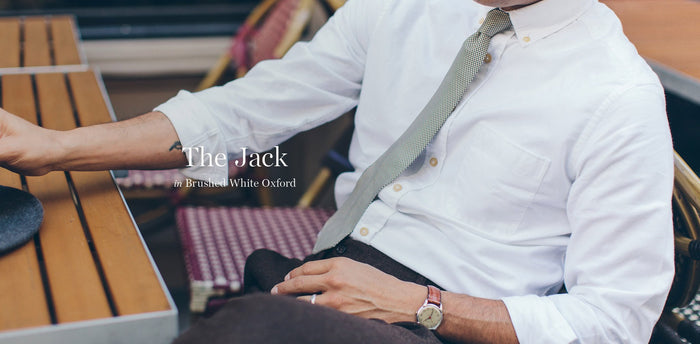 The Jack in Brushed White Oxford