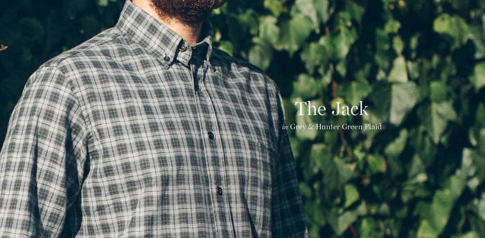 The Jack in Grey & Hunter Green Plaid