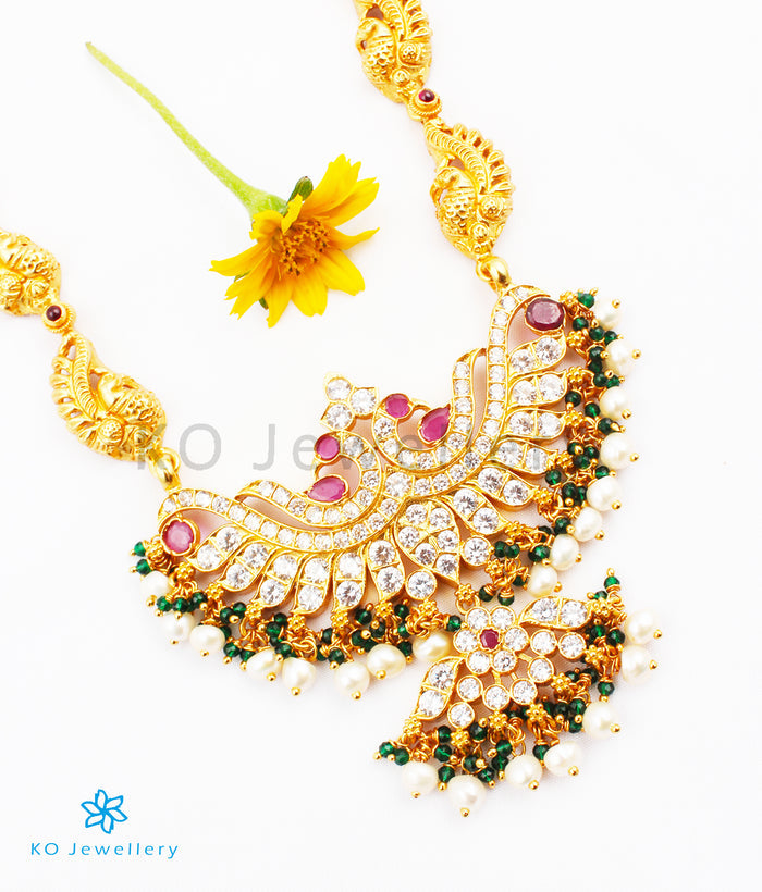 The Ninasam Silver Peacock Necklace