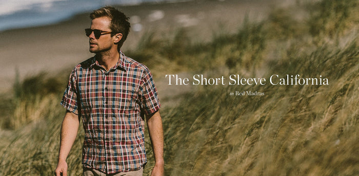 The Short Sleeve California in Red Madras