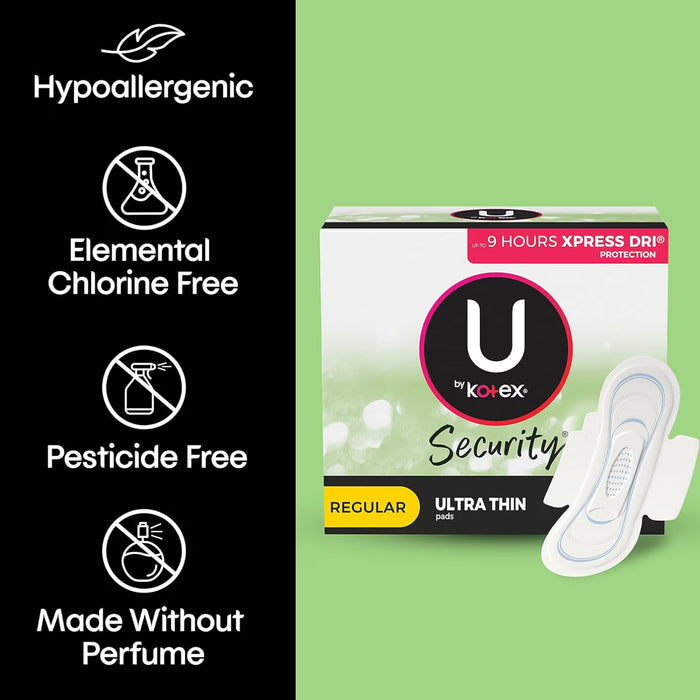 U by Kotex Ultra Thin Regular Pads - 36 Ct - 6 Pack