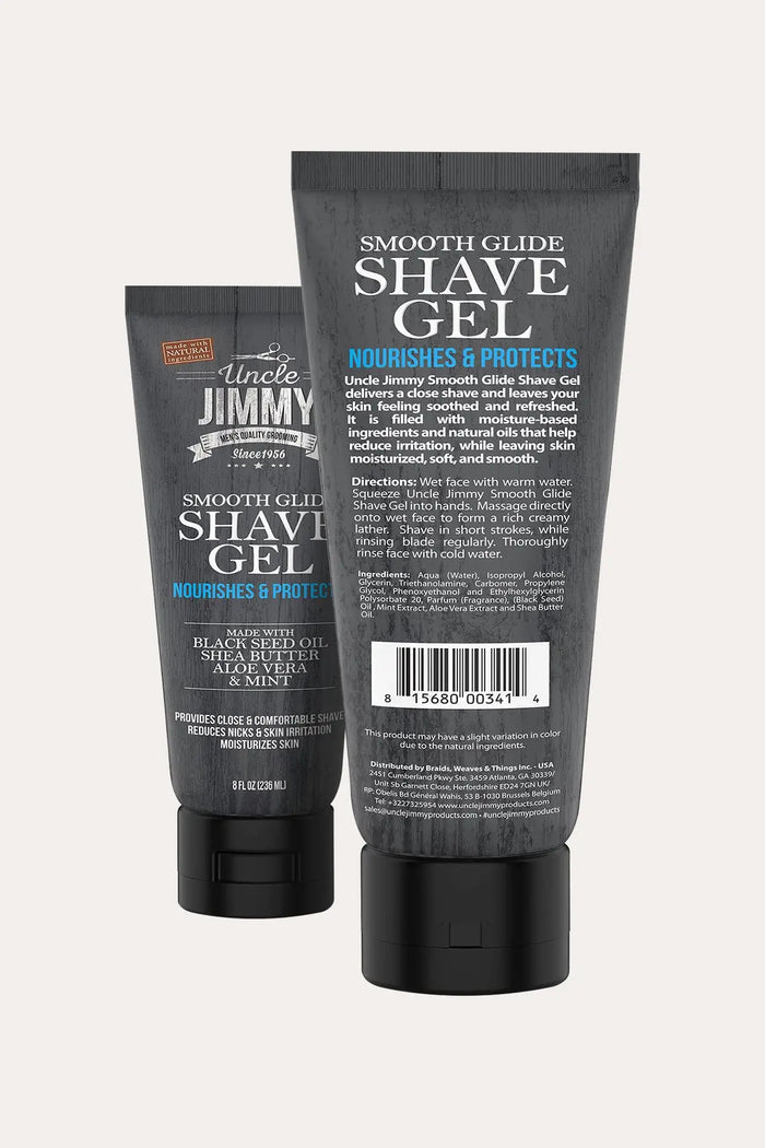 UNCLE JIMMY SMOOTH GLIDE SHAVE GEL 8oz - BSW BEAUTY CANADA