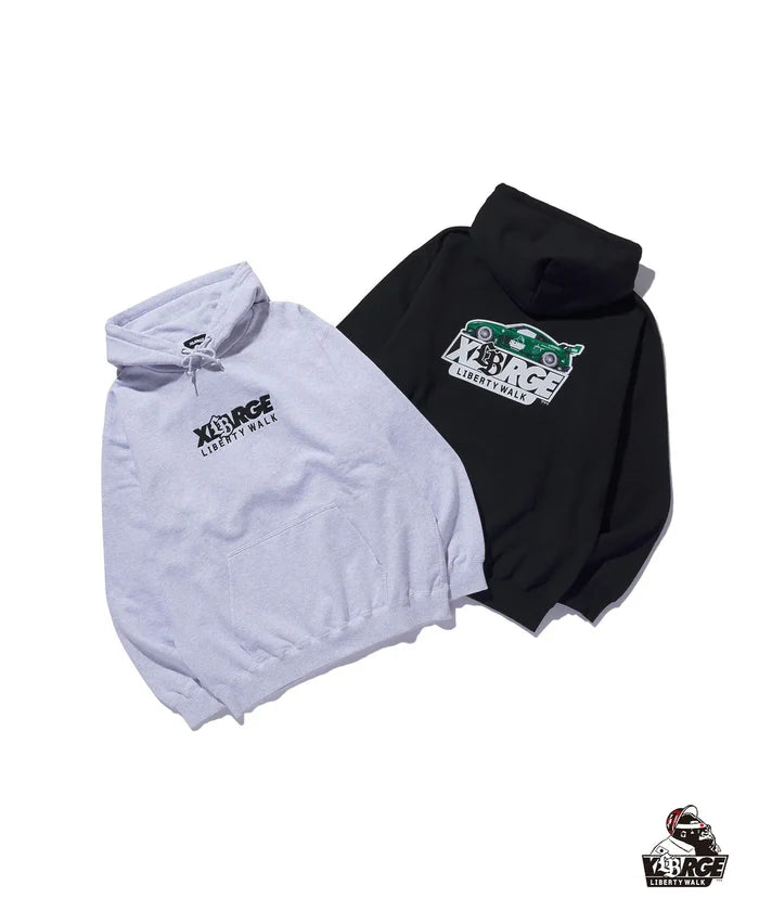 X-Large x Liberty Walk - Hooded Fleece - Black