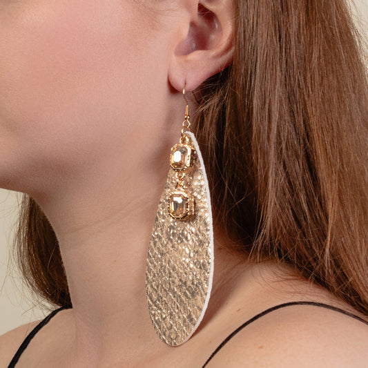 1360 - Western Drop Earrings - Gold