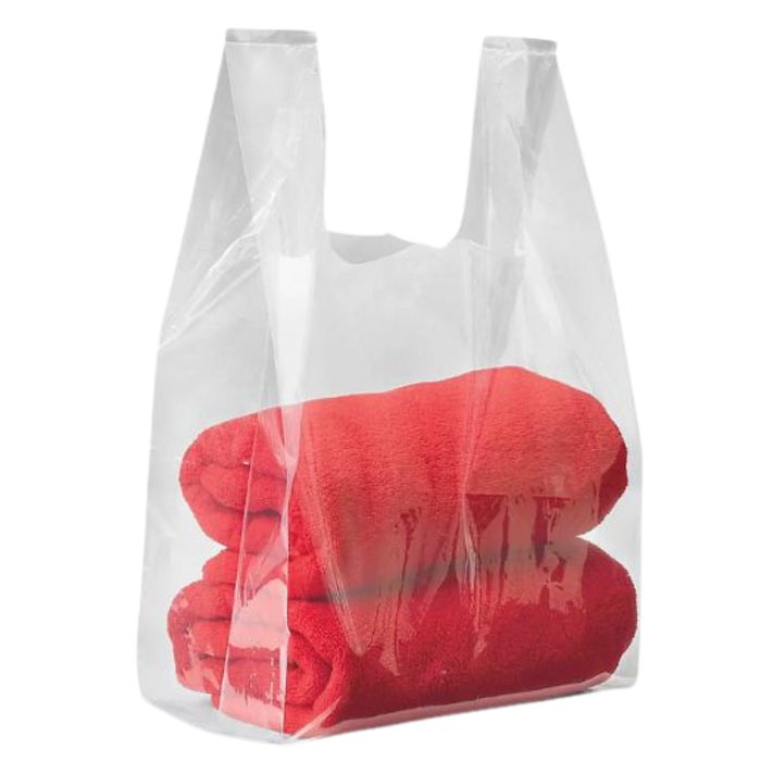 18" x 21" Clear Low Density Shopping Bags - S4