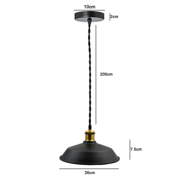 3 Pack Vintage Loft Chandelier Ceiling Pendant Lamp Shade Industrial (without Bulb)~2990