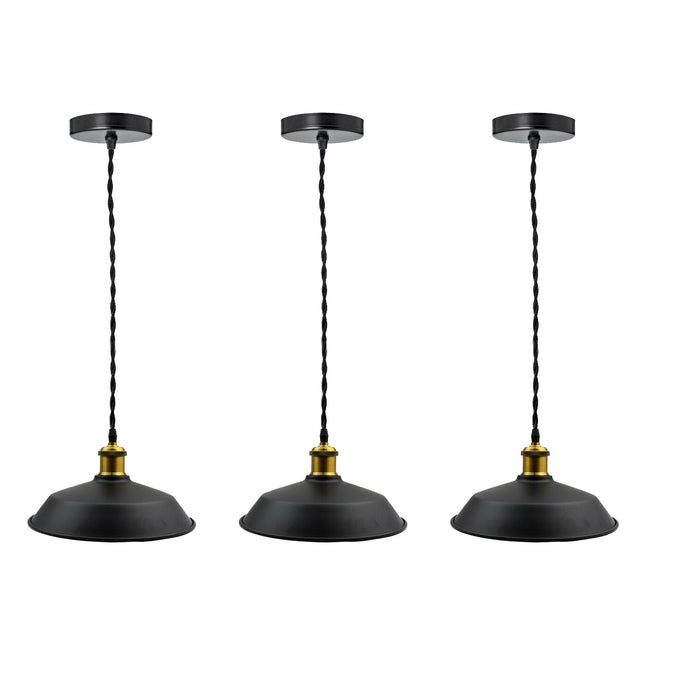 3 Pack Vintage Loft Chandelier Ceiling Pendant Lamp Shade Industrial (without Bulb)~2990