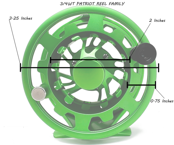 3/4wt - The Patriot Reel Flat Green w/ Line