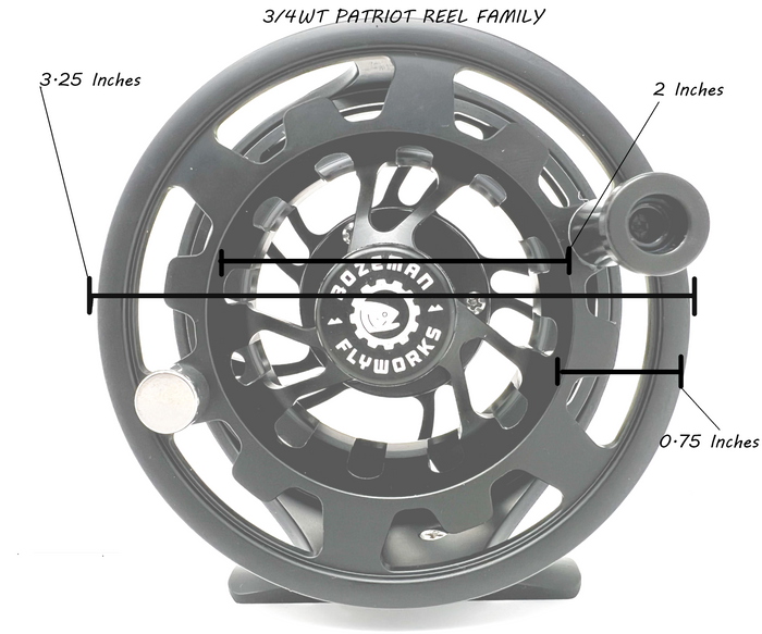 3/4wt - The Patriot Reel Stealth w/ Line