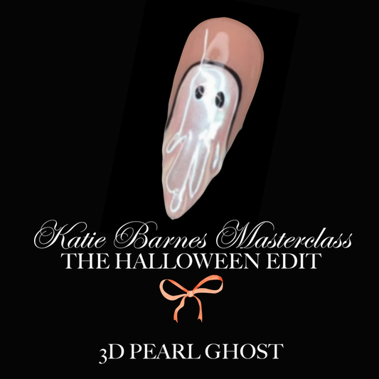 3D Pearl Ghost Nail Art – Chic Halloween Effect