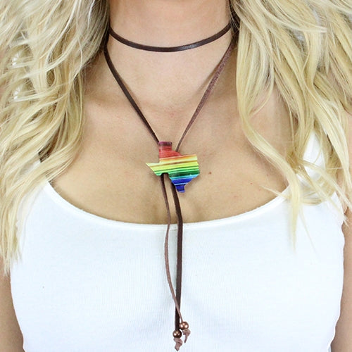 71864 - Serape Stripe Texas Bolo Choker
