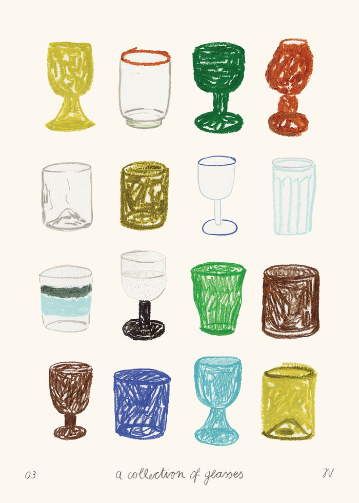 A Collection of Glasses by Isabelle Vandeplassche