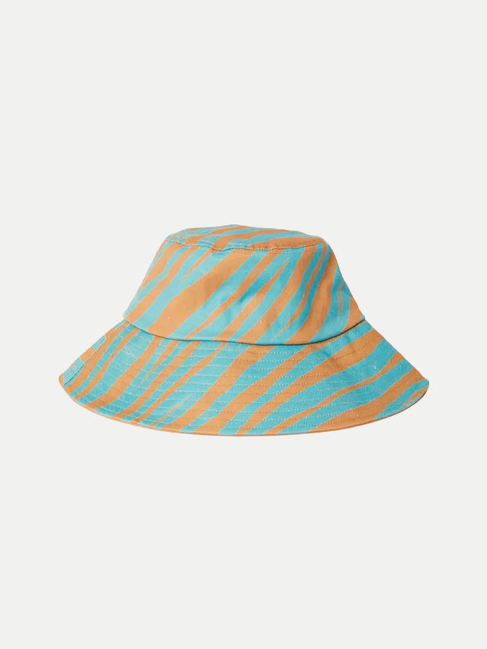 Adi - Hemp Wide Brim Bucket Hat | Blue Stripe-Image 1