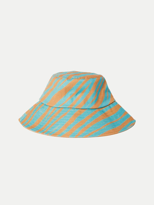 Adi - Hemp Wide Brim Bucket Hat | Blue Stripe-Image 1