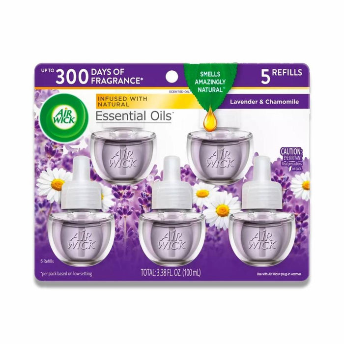 Air Wick - Scented Oil, Lavender & Chamomile - 3.38 Oz -(5 Ct Each) - 5 Pack