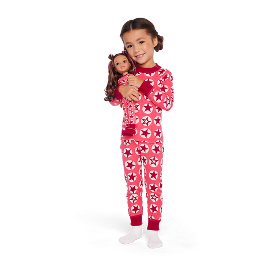 American Girl® x Hanna Andersson Berry Bright Stars Pajamas for Girls & 14.5-inch Dolls