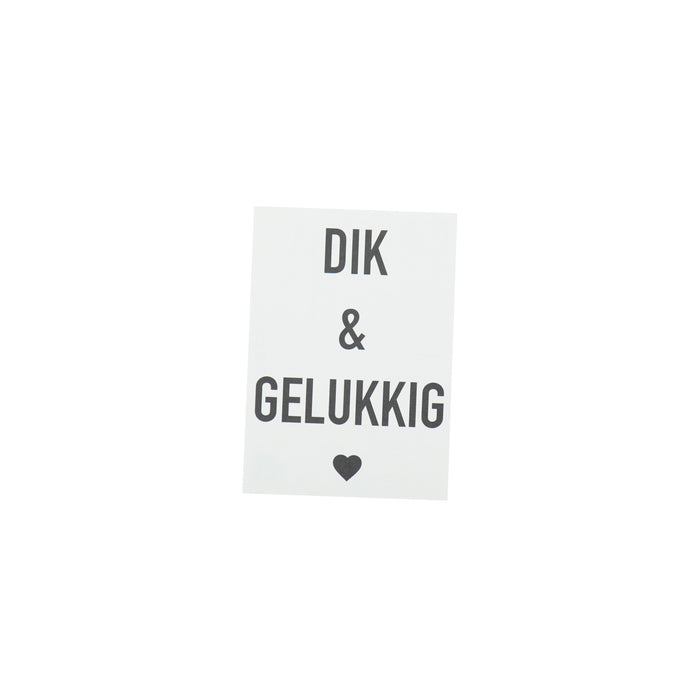 Ansichkaart - Dik & Gelukkig - Papier - Set van 5 - A6