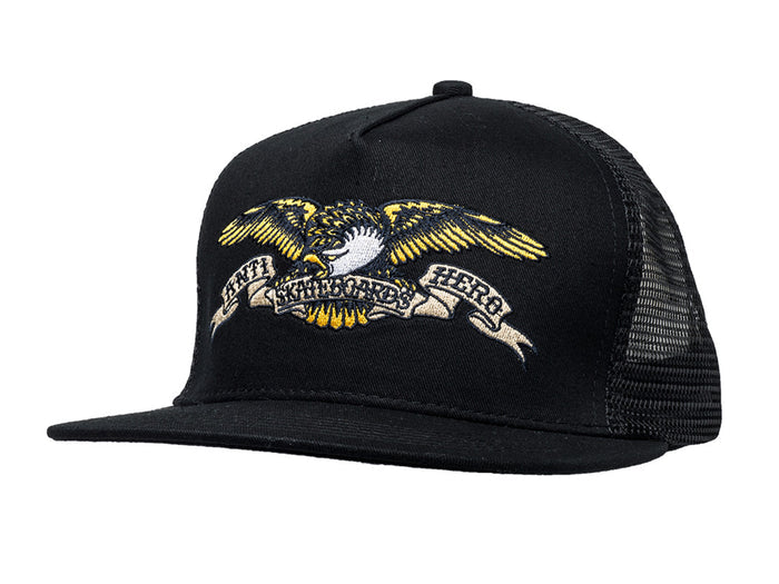 Antihero - Embroidered Eagle Trucker Cap - Black