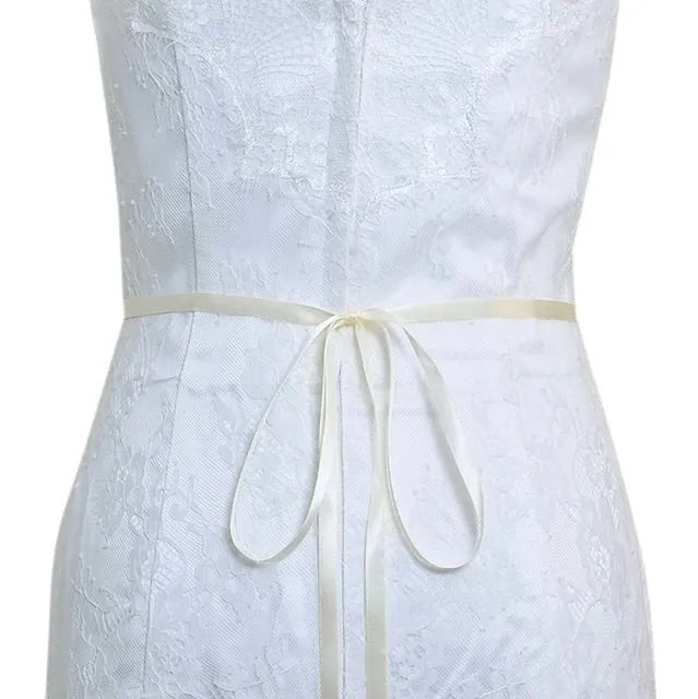 Ivory Ribbon 17" - Silver