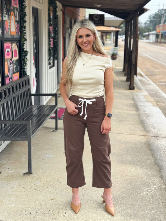 Autumn Charm Barrel Jean