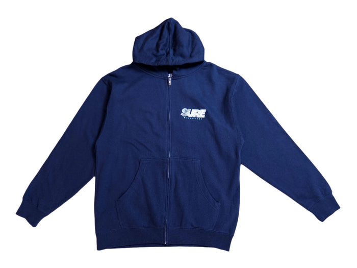 Banner Racing Zip Hood Fleece - Navy / White