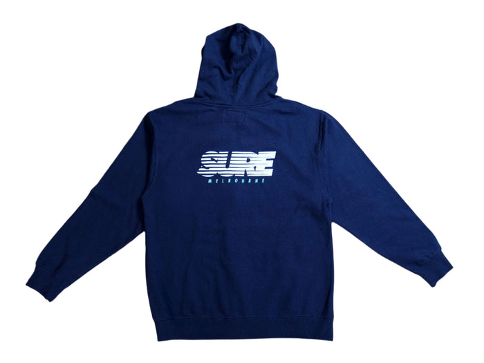 Banner Racing Zip Hood Fleece - Navy / White