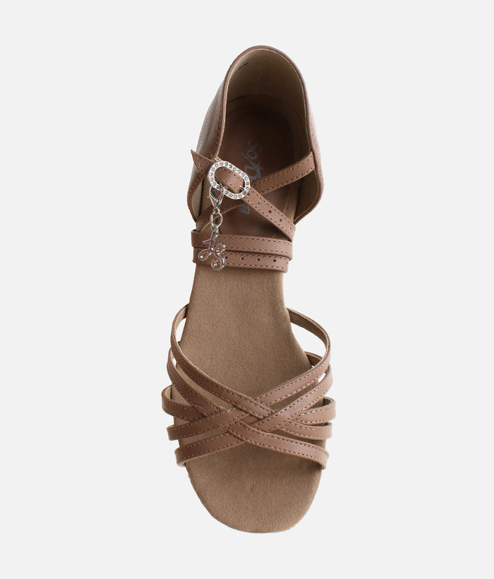 MAMBO Leather Latin Dance Shoes, Beginner Low Heel Dance Shoes - BL301